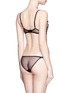 Back View - Click To Enlarge - L'AGENT - 'Kaity' floral embroidery tulle tanga briefs