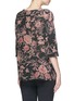 Back View - Click To Enlarge - BY WALID - 'Isabel' asymmetric zip rose print silk tunic