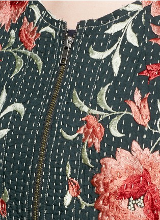 Detail View - Click To Enlarge - BY WALID - 'Fringe Gilet' one of a kind rose brocade vest