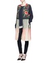 Figure View - Click To Enlarge - BY WALID - 'Fringe Gilet' one of a kind rose brocade vest