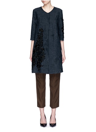 Main View - Click To Enlarge - BY WALID - 'Bella' bead embellished crochet cotton coat