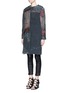Front View - Click To Enlarge - BY WALID - 'Gigi' Chinese silk panel one of a kind coat