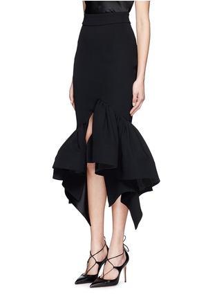 Front View - Click To Enlarge - MATICEVSKI - 'Creature' ruffle hem long line skirt