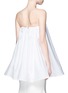 Back View - Click To Enlarge - MATICEVSKI - 'Profound' cotton poplin strapless flare top