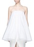 Main View - Click To Enlarge - MATICEVSKI - 'Profound' cotton poplin strapless flare top