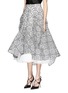 Front View - Click To Enlarge - MATICEVSKI - 'Entwine' star jacquard volume flare skirt