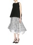 Figure View - Click To Enlarge - MATICEVSKI - 'Entwine' star jacquard volume flare skirt