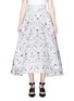 Main View - Click To Enlarge - MATICEVSKI - 'Axle' spider orchid floral embroidery full skirt