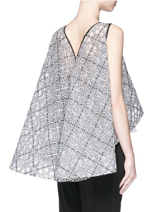 Back View - Click To Enlarge - MATICEVSKI - 'Interstellar' star jacquard sleeveless cape flare top