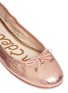 Detail View - Click To Enlarge - SAM EDELMAN - 'Felicia' metallic leather ballet flats