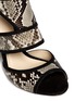 Detail View - Click To Enlarge - ALEXANDRE BIRMAN - 'Elusa' suede trim python leather sandals