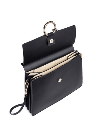 Detail View - Click To Enlarge - CHLOÉ - 'Faye' medium suede flap leather shoulder bag