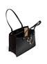 Detail View - Click To Enlarge - CHLOÉ - 'Faye' small suede trim grainy leather tote