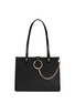 Main View - Click To Enlarge - CHLOÉ - 'Faye' small suede trim grainy leather tote