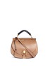 Main View - Click To Enlarge - CHLOÉ - 'Goldie' medium suede trim leather satchel