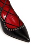 Detail View - Click To Enlarge - PEDDER RED - 'Jess Rock' grommet topline lace-up leather pumps