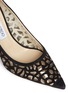 Detail View - Click To Enlarge - JIMMY CHOO - 'Agnes' lasercut mirror leather suede mesh pumps