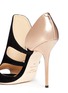 Detail View - Click To Enlarge - JIMMY CHOO - 'Toysen' mirror leather suede cutout sandals