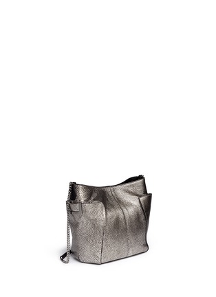 Front View - Click To Enlarge - JIMMY CHOO - 'Annabelle' metallic leather shoulder bag