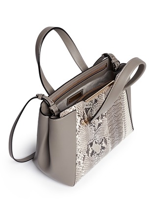 Detail View - Click To Enlarge - JIMMY CHOO - 'Alfie' medium python patchwork tote