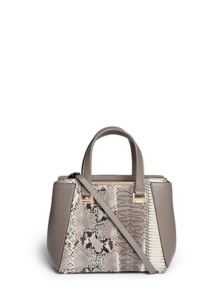 Main View - Click To Enlarge - JIMMY CHOO - 'Alfie' medium python patchwork tote