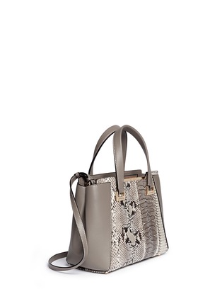 Figure View - Click To Enlarge - JIMMY CHOO - 'Alfie' medium python patchwork tote