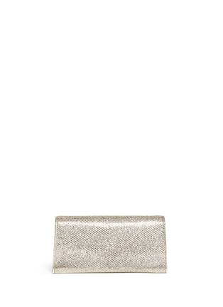 Back View - Click To Enlarge - JIMMY CHOO - 'Margot' chain glitter envelope clutch