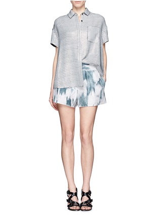 Figure View - Click To Enlarge - ACNE STUDIOS - Paintbrush print elasticated waistband shorts