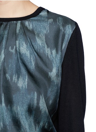 Detail View - Click To Enlarge - ACNE STUDIOS - Liona printed silk front sweater