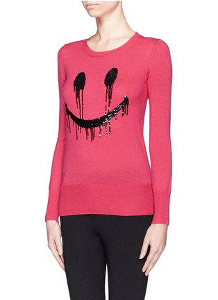 Front View - Click To Enlarge - MARKUS LUPFER - Smile sequin sweater