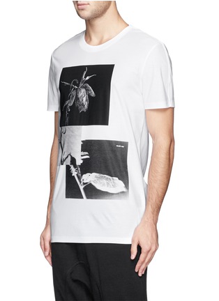 Front View - Click To Enlarge - HELMUT LANG - Withered rose print long T-shirt