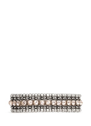 Main View - Click To Enlarge - PHILIPPE AUDIBERT - 'Roselynette' ball edge crystal elastic bracelet