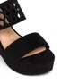 Detail View - Click To Enlarge - CLERGERIE - 'Brazzia' suede wedge sandal 