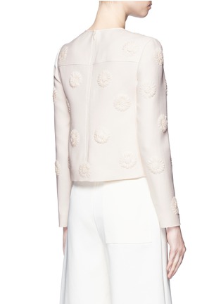 Back View - Click To Enlarge - VALENTINO GARAVANI - Daisy appliqué Crepe Couture top