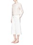 Figure View - Click To Enlarge - VALENTINO GARAVANI - Daisy appliqué Crepe Couture top