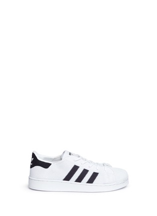 Main View - Click To Enlarge - ADIDAS - 'Superstar' knit kids sneakers