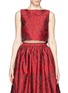 Main View - Click To Enlarge - ALICE & OLIVIA - 'Cerra' floral jacquard cropped top