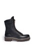 Main View - Click To Enlarge - MC Q SHOES - 'Tina' pebbled leather combat boots