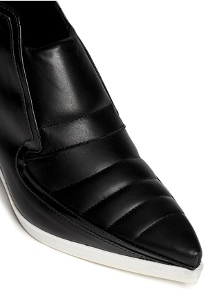 Detail View - Click To Enlarge - MC Q SHOES - 'Liv' quilted panel leather booties
