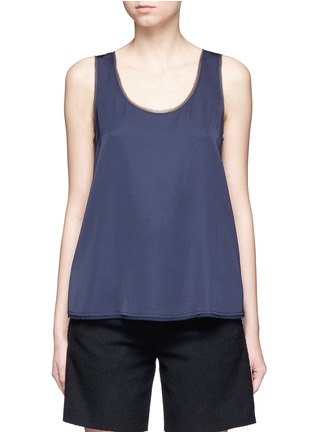 Main View - Click To Enlarge - VINCE - Raw edge satin tank top