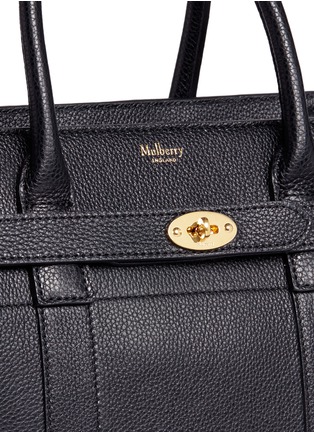  - MULBERRY - 'Small Zipped Bayswater' grainy leather tote