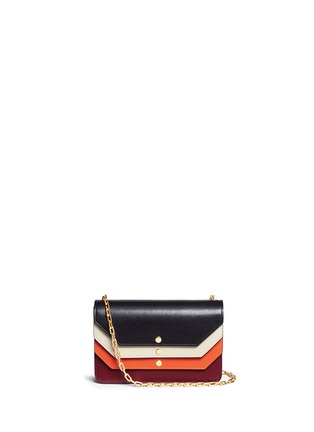 Main View - Click To Enlarge - MULBERRY - 'Multiflap Clutch' leather chain bag