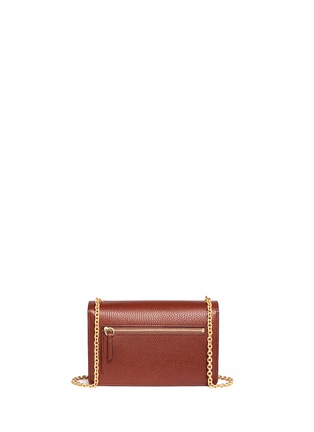 Detail View - Click To Enlarge - MULBERRY - 'Postman's Lock Clutch' vegetable leather chain bag