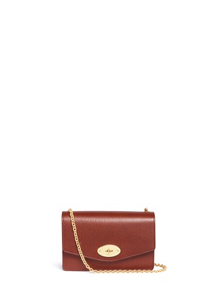 Main View - Click To Enlarge - MULBERRY - 'Postman's Lock Clutch' vegetable leather chain bag