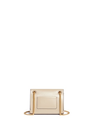 Detail View - Click To Enlarge - MULBERRY - 'Mini Cheyne' flap leather chain bag