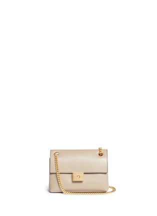 Main View - Click To Enlarge - MULBERRY - 'Mini Cheyne' flap leather chain bag