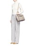Front View - Click To Enlarge - MULBERRY - 'Small Zipped Bayswater' grainy leather tote