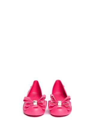 Front View - Click To Enlarge - MELISSA - 'Ultragirl Sweet XII' bow PVC flats