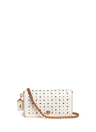 Main View - Click To Enlarge - COACH - 'Dinky' glovetanned leather rivet crossbody bag