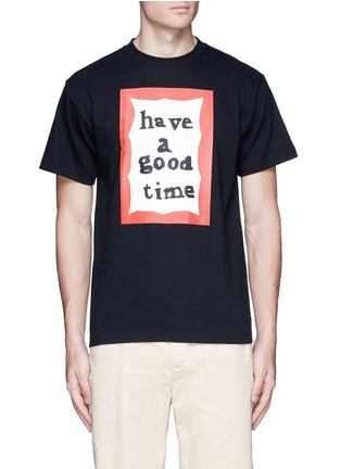 Main View - Click To Enlarge - HAVE A GOOD TIME - 'Have A Good Time' scribble frame print T-shirt